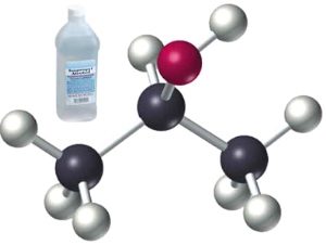 молекула изопропилового спирта
